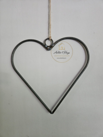 Metalen hart frame 25 cm