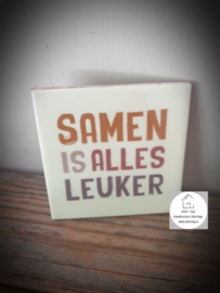 Tekst tegel "Samen"