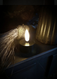 Led waxinelicht zwart