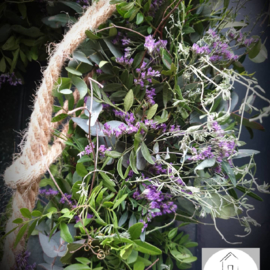 DIY pakket hart frame met limonium