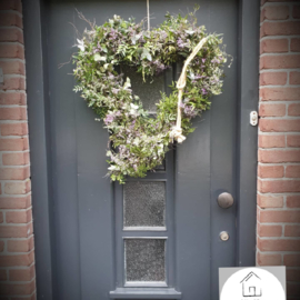 DIY pakket hart frame met limonium