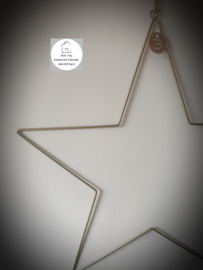 Ster metaal goud 50 cm