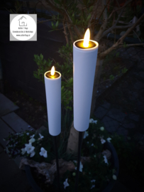 Solar fakkel kaars wit