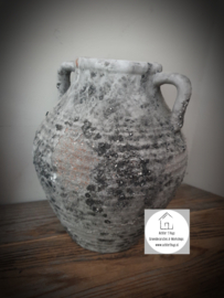 Kruik Raw met 2 oren 26 x 21 cm