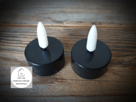 Led waxinelicht zwart