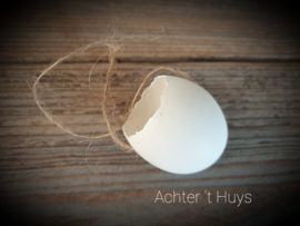 Kippen ei wit open met touw 12 stuks