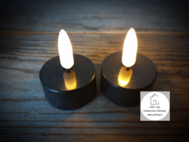 Led waxinelicht zwart
