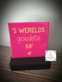 Tekst tegel "'s werelds"
