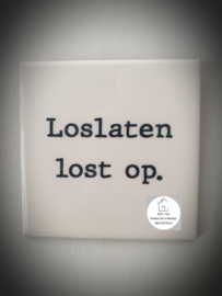 Tekst tegel "Loslaten"
