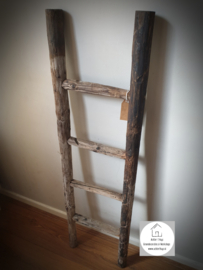 Oude houten decoratie ladder 1.20 x 35 cm