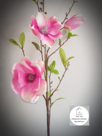 Zijden magnolia roze 90 cm