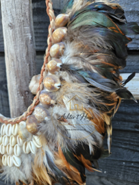 Kraag ketting met veren