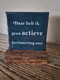 Tekst tegel "Actieve herinnering"