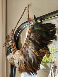 Kraag ketting met veren