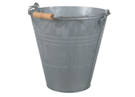 Zinken emmer groot 10 liter