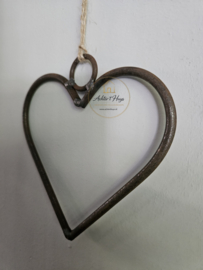 Metalen hart frame klein 15 cm