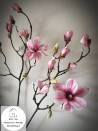 Zijde Magnolia pink-roze 125 cm lang