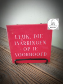Tekst tegel "Jaarringen"