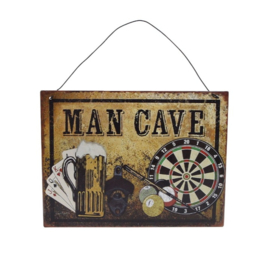 Metalen tekst bord "Man Cave"