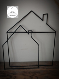 Metalen frame huis hanger 40x47