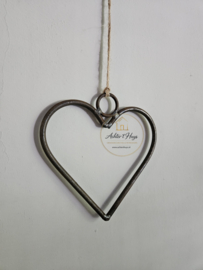 Metalen hart frame klein 15 cm