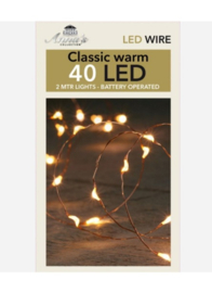 Led verlichting 40 lampjes koperdraad