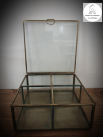 Glazen herinnerings box - kistje 4 vaks