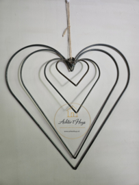 Metalen hart frame 25 cm