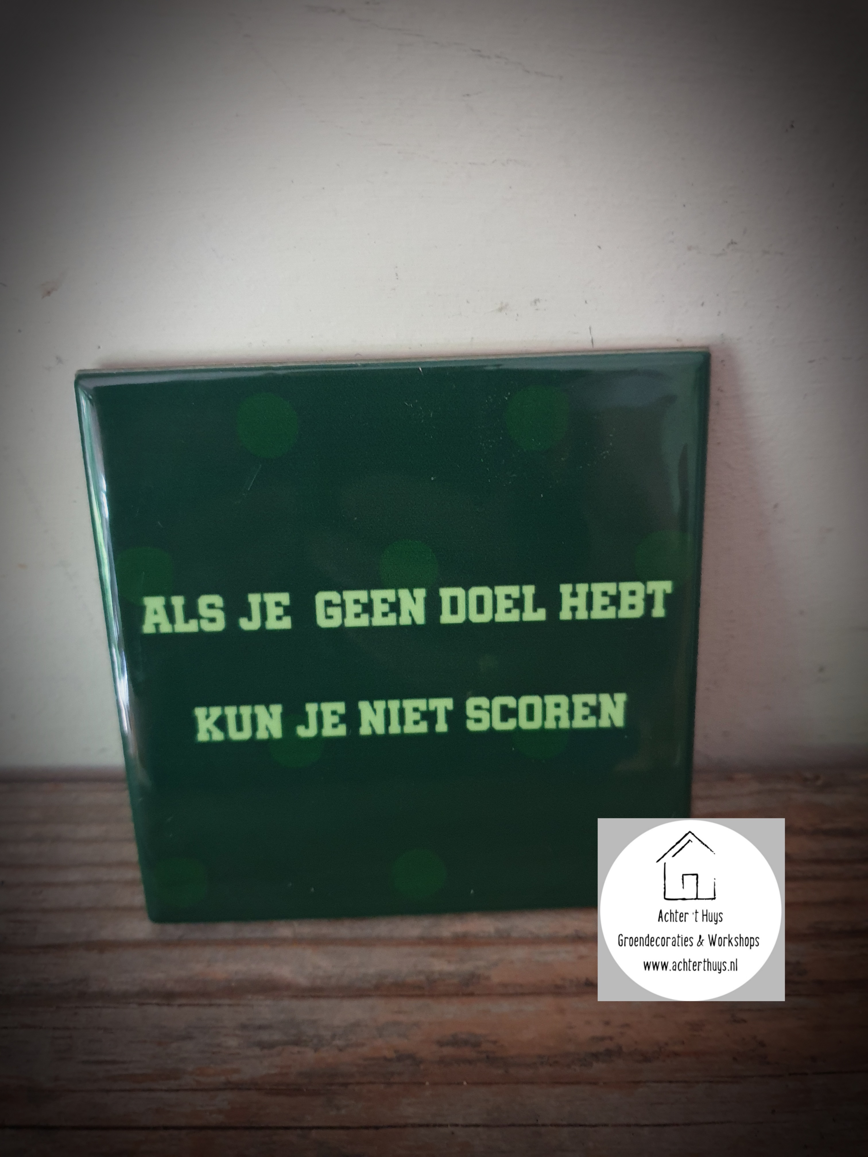 Tekst tegel "Geen doel"