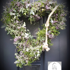 DIY pakket hart frame met limonium
