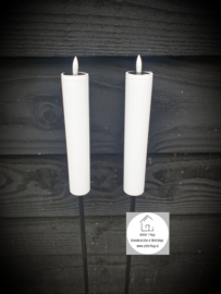 Solar fakkel kaars wit