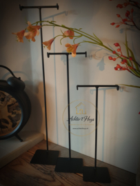 Metalen ketting houder standaard zwart,  groot