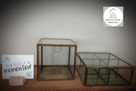 Glazen herinnerings box - kistje 4 vaks