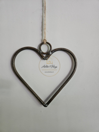 Metalen hart frame klein 15 cm