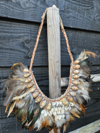 Kraag ketting met veren