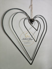 Metalen hart frame 25 cm