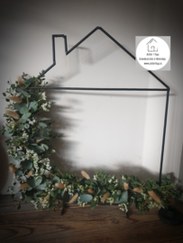 Metalen huisjes frame opgemaakt