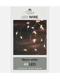 Led verlichting 40 lampjes zilverdraad