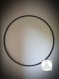 Metalen frame ring zwart met brede rand 60 cm