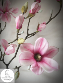 Zijde Magnolia pink-roze 125 cm lang