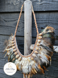 Kraag ketting met veren