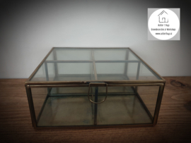 Glazen herinnerings box - kistje 4 vaks