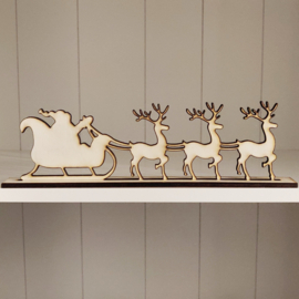 Kerstman met rendieren