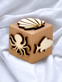 Stempel kubus - onderwater wereld