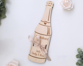 Champagne fles - geld als cadeau