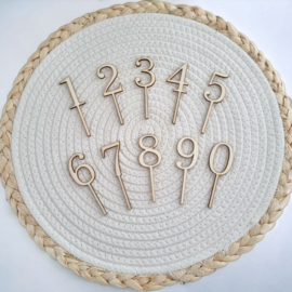 Caketopper - mini getallen