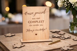Gastenboek - Houten puzzel