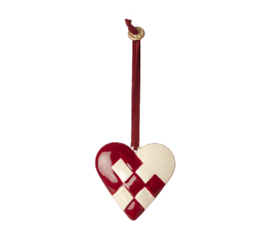 Maileg metalen ornament, hart rood