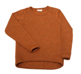 Joha wollen longsleeve rusty orange