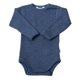 Joha wollen romper blauw melange